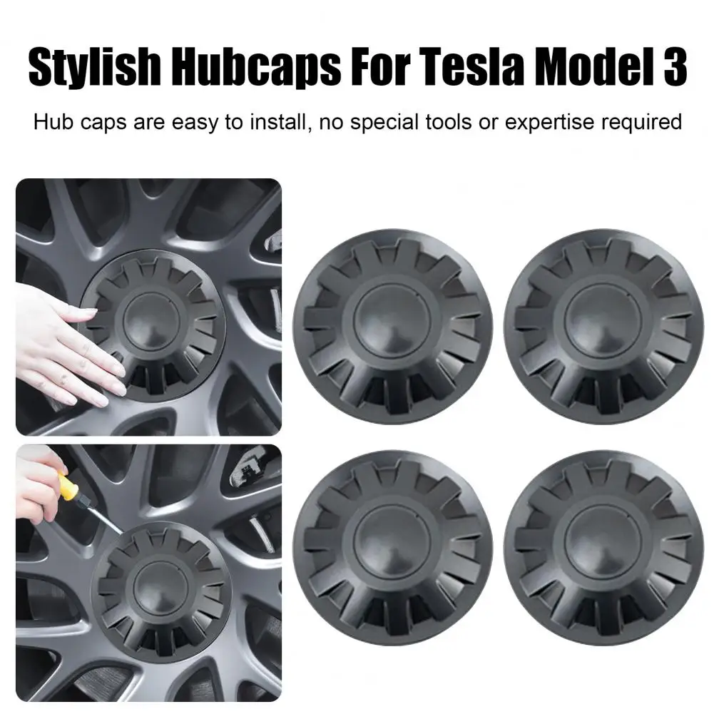 

4Pcs Car Center Covers Wheel Hub Caps High Strength Car Wheel Hub Caps Replacement Parts Car Hubcaps for Tesla Model 3 2024