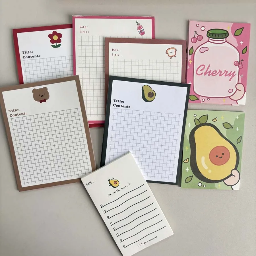 Sharkbang  Kawaii 30 Sheets Daily To Do It Memo Note Check List Bullet Agenda Planner Study Notepads School Stationery