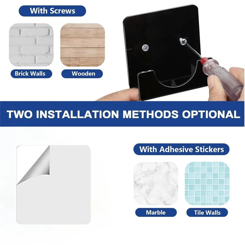 

ALIM-акриловый настенный держатель для занавески для ванны и душа, держатель для карниза для душа, черный