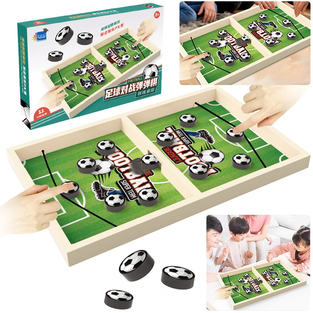 Table Hockey Paced Sling Board Game Fast Sling Puck Winner Party Game Parent-child Family Interactive Desktop Battle Board Game