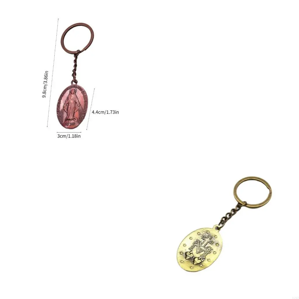 62KD VirginMary Keychains Pendant Handmade Charm Keyring