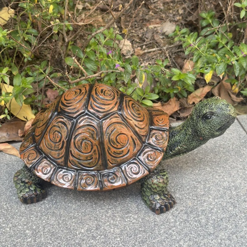 模擬動物樹脂製オーナメント-屋外ガーデン中庭プール水槽装飾レイアウト景観彫刻