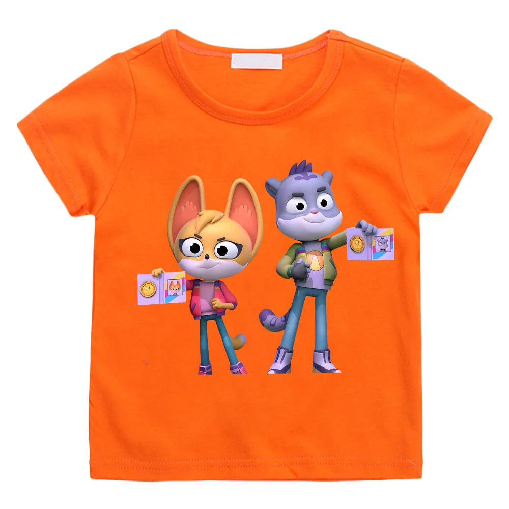 The Creature Cases style Cartoon Print T-shirts High Quality 100% Cotton Tee-shirt Round Neck Cartoon Boys/girls Kawaii T Shirt