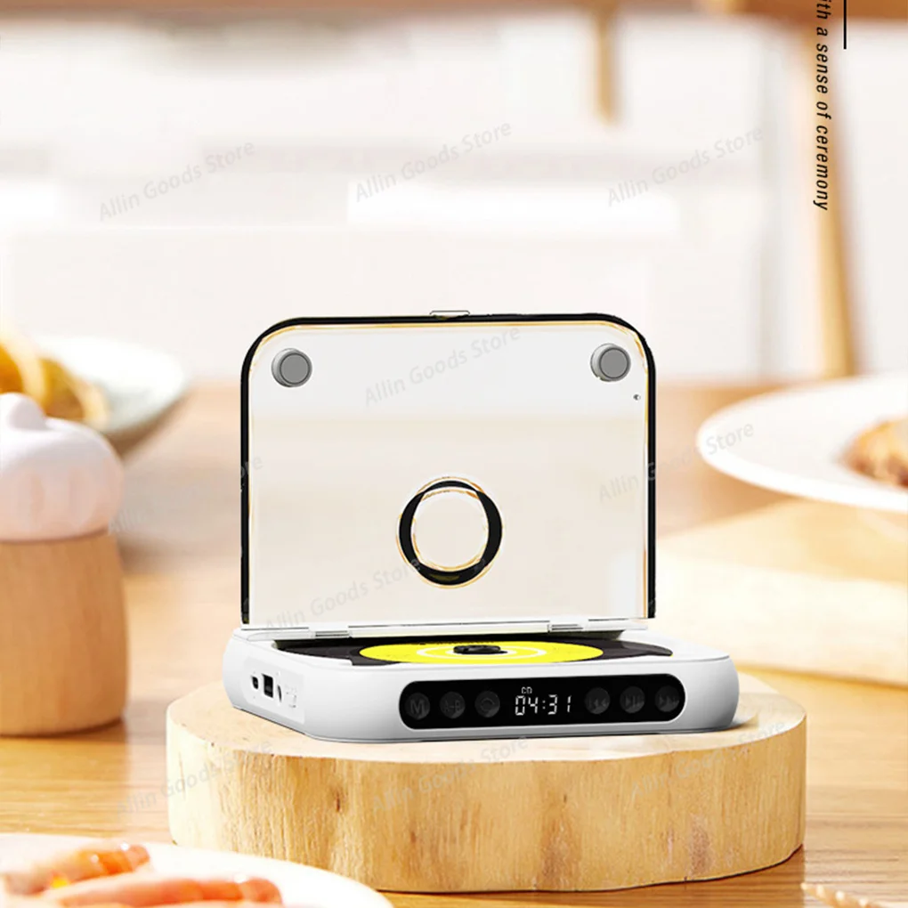 KC918 CD Player LED Screen Portable Bluetooth Speaker Stereo Music Player 6 Modes AB Repeat Timer CD Runner With Dustproof Cover