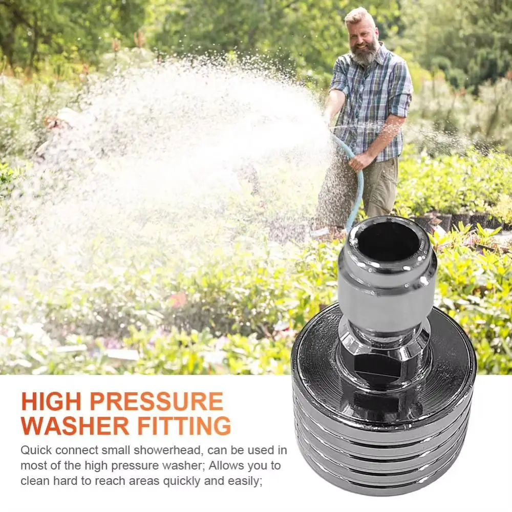 Stainless Steel Water nozzle Quick Plug 1/4 Quick Connect Shower Head Metal Small Flower Washing Nozzle Car Cleaning