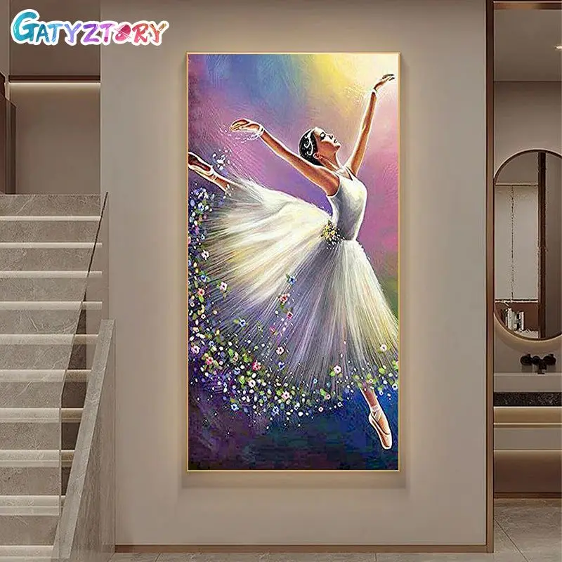 

GATYZTORY Acrylic Painting By Number On Canvas Dancer Girl For Adults Number Painting Diy Gift Home Decors Pictures By Numbers