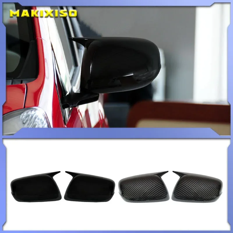 

For Honda Fit Jazz 2009-2013 Car Sticker Rearview Side Mirror Cover Wing Cap Exterior Door Rear View Case Trim Carbon Fiber Look