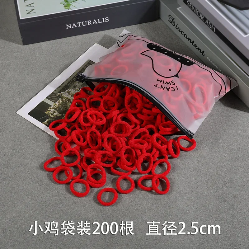200 pçs meninas faixa de borracha feminino laço anel de cabelo crianças meninas bandana alta elástica sem machucar corda de cabelo acessórios para o cabelo chapelaria