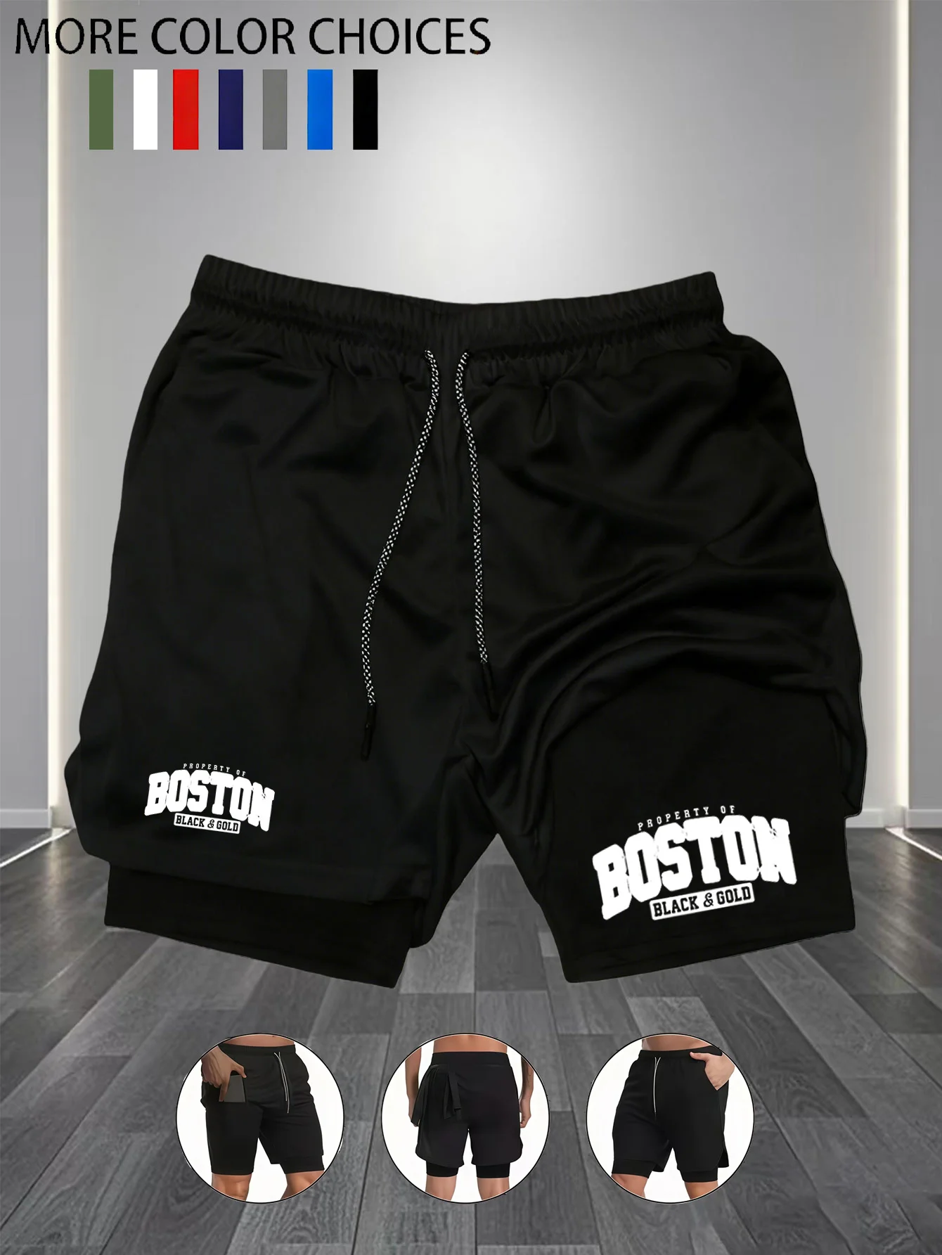 

Men's Double-Layer Shorts 2026 Men's Inner layer snug and fits closely while the outer layer is breathable Multiple colors are