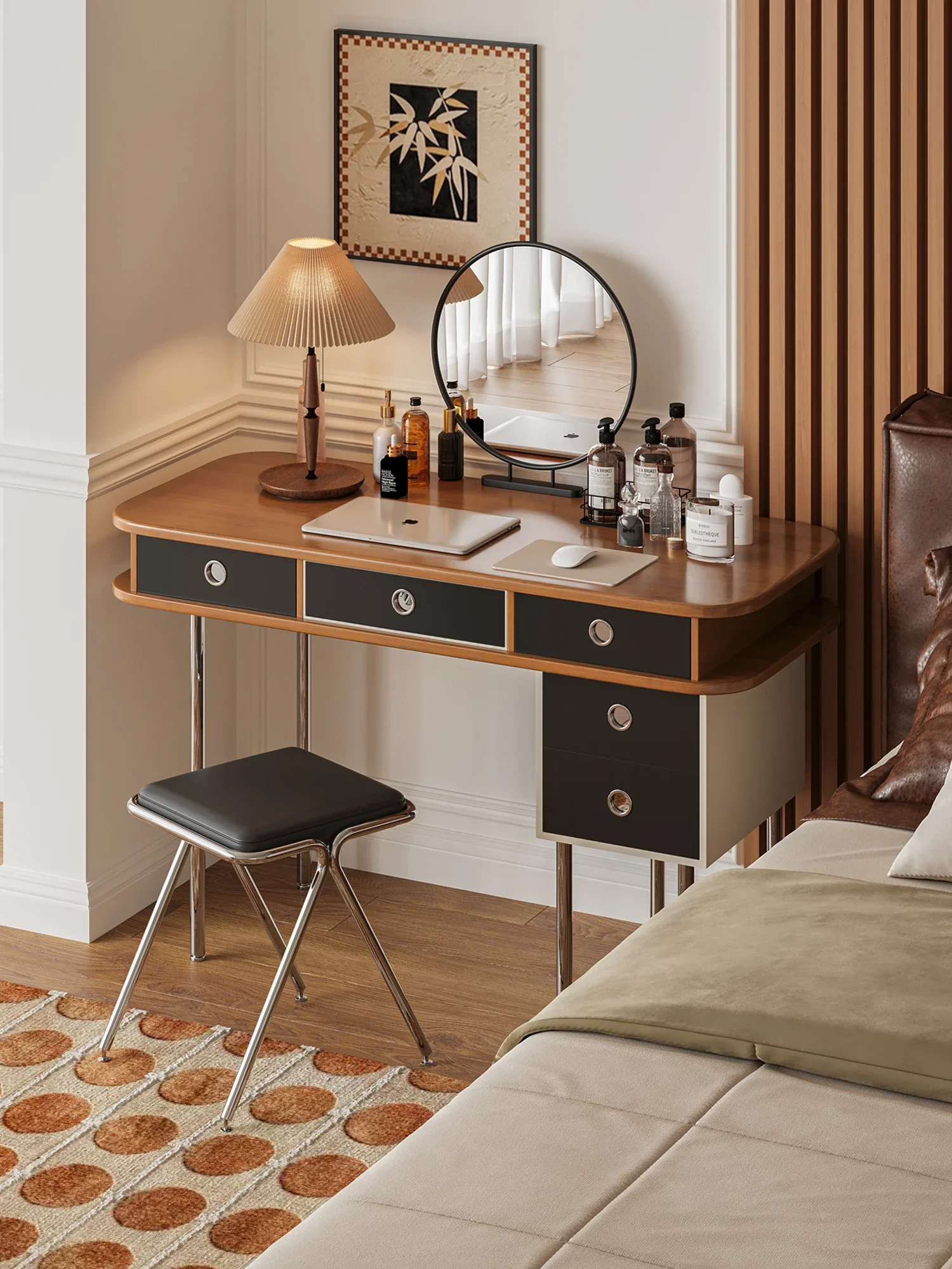 Dresser master design metal makeup table bedroom bedside dressing table