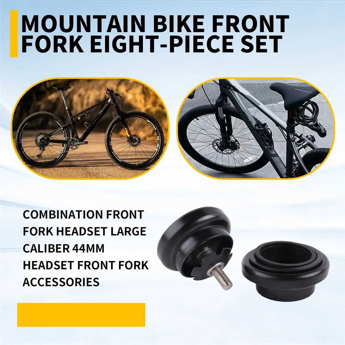 #18G Full Speed Ahead Hammer Threadless Heavy Duty Bicycle Headset 34MM,headset 1 1/8,(Black & Silver)
