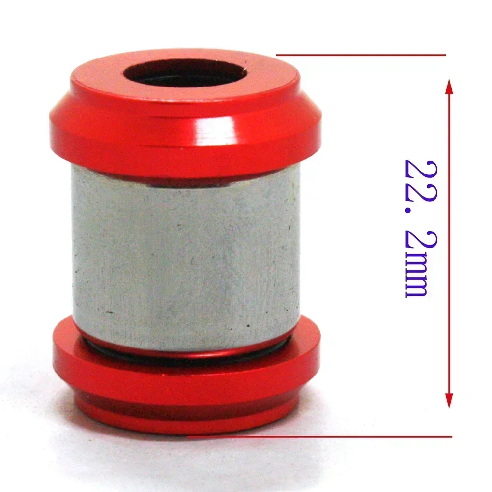 Needle Roller Bearings Bushing 25.4mm Back Bladder Bushing Silver+red Soft Tail Aluminum Alloy Turn The Needle Bike Bearing