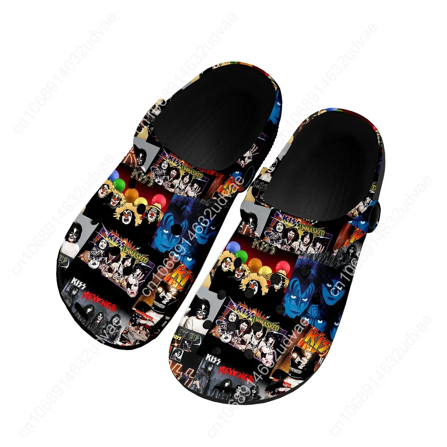 Sepatu Heavy Metal Rock Band Kiss Fashion bakiak rumah sepatu air kustom sepatu remaja pria wanita sandal lubang pantai bersirkulasi