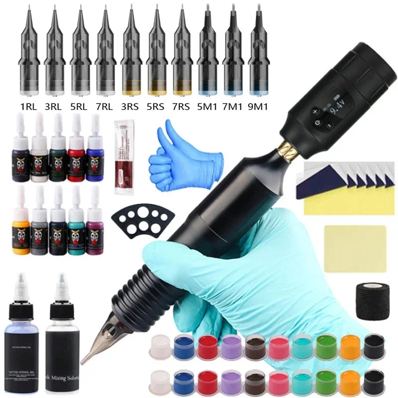 

Powerful Tattoo Kit - All-in-one Tool Set with Tattoo Machine Needles, and Motor for Professional Tattoo Artists