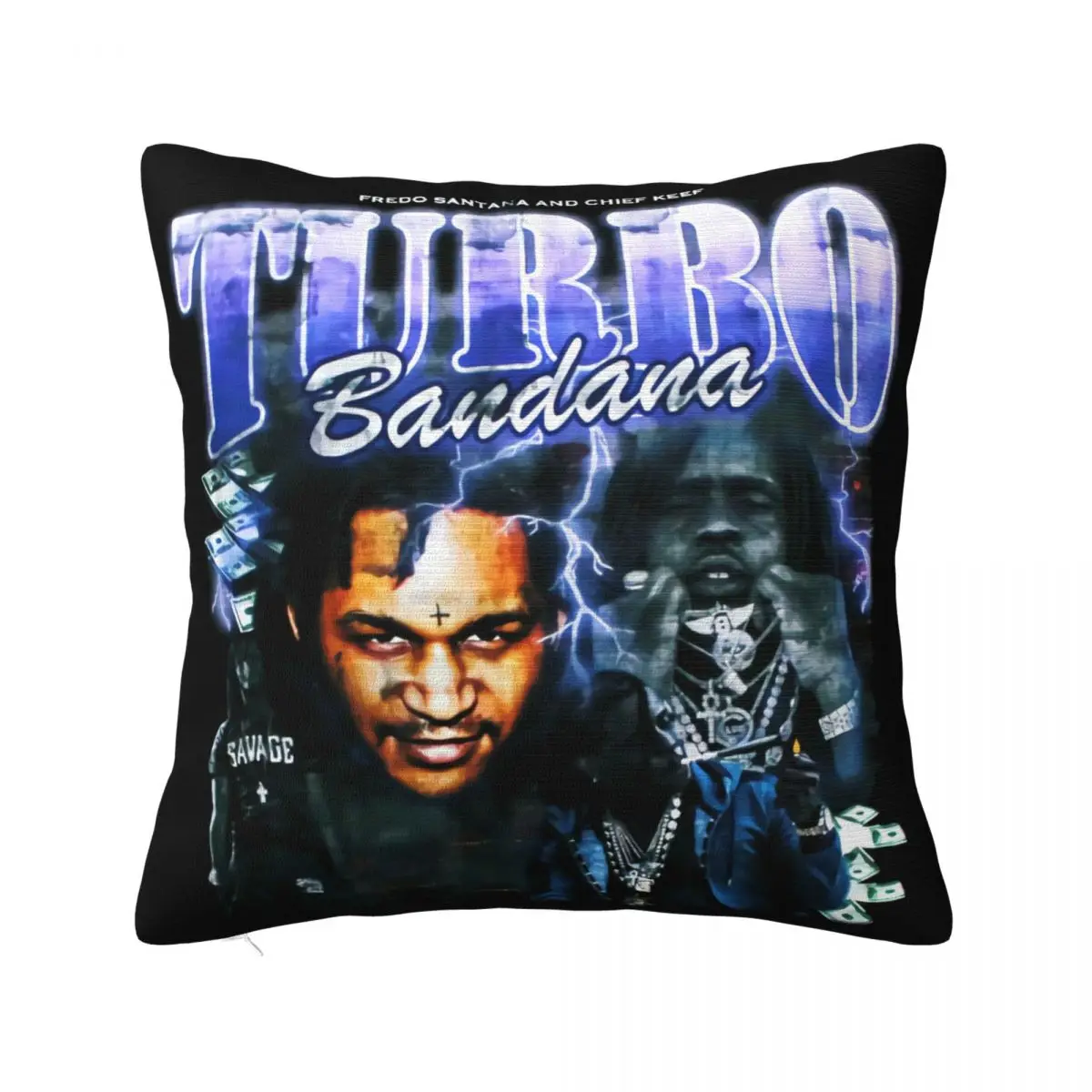 Fredo Santana X Chief Keef Badana Funny Vintage Gift Men Women Latest Rap Vacation Pillow Case