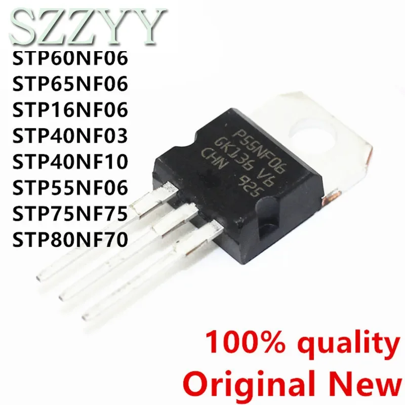 10PCS STP60NF06 P60NF06 TO-220 STP60NF06L P65NF06 STP16NF06 STP40NF03L STP40NF10L STP55NF06 P55NF06 STP75NF75 STP80NF70 P65NF06