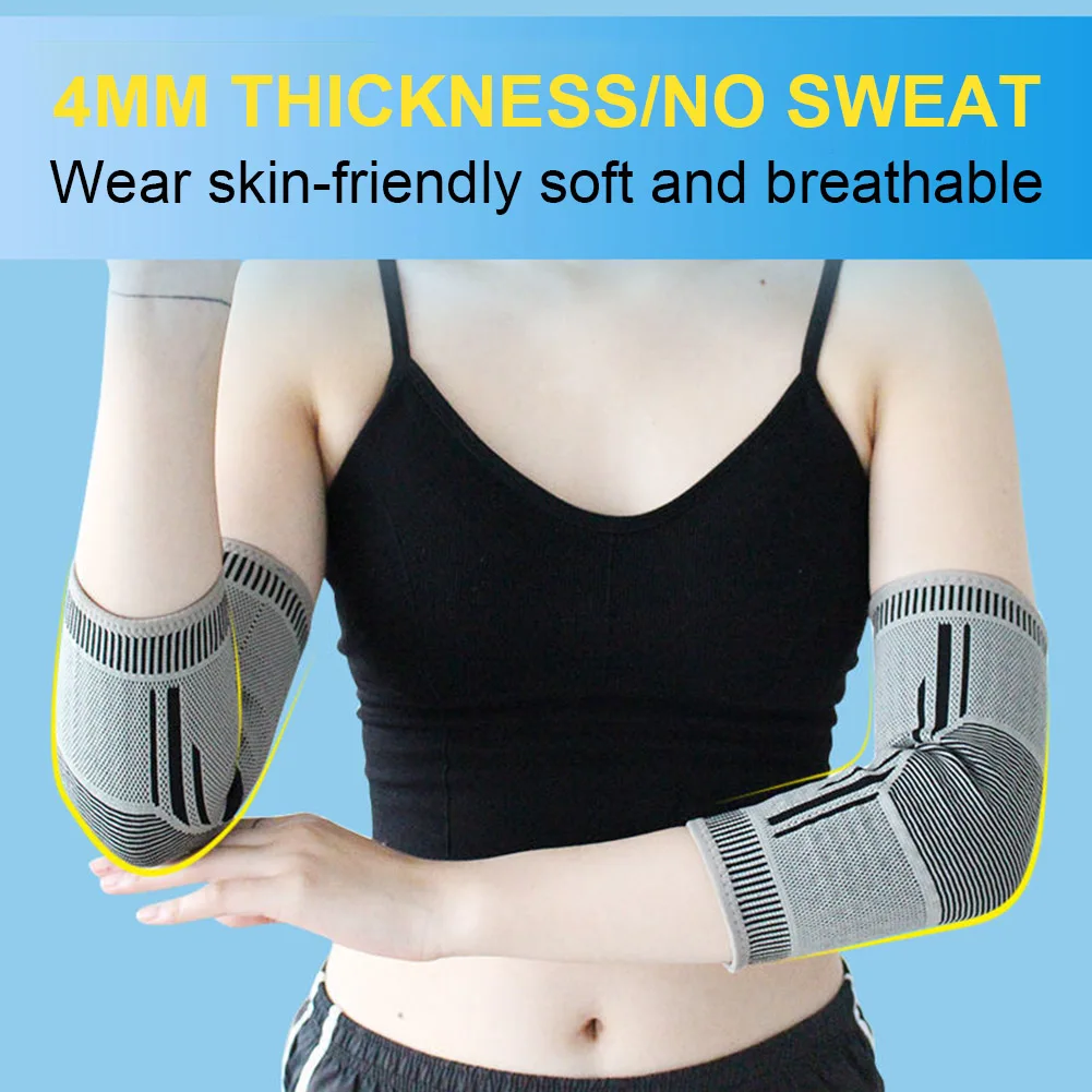 2 Pcs Self Heating Elbow Support Pad Arm Compression Support Elbow Sleeve Protector For Tendonitis Tennis Outdoor Wholesale