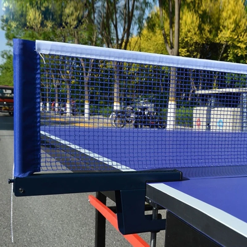 Table Tennis PingPong Net Post Set Folding Pingpong Screw On Clamps Net for Indoor and Outdoor Easy to Set up