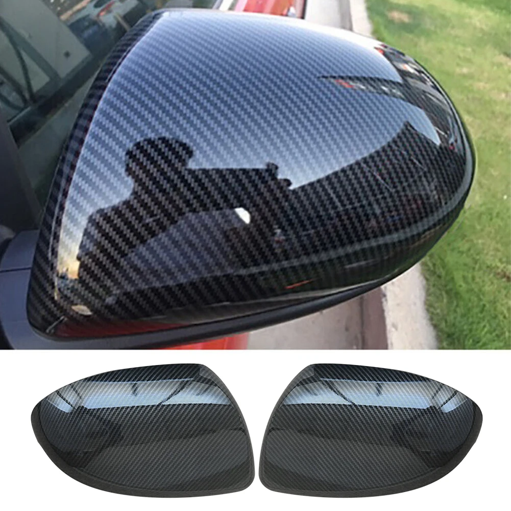 NEW 1 Pair Car Side Rearview Mirror Cover Cap Fit for Mazda 3 6 2 Demio DE 2008 2009 2010 2011 2012 Carbon Fiber Texture ABS