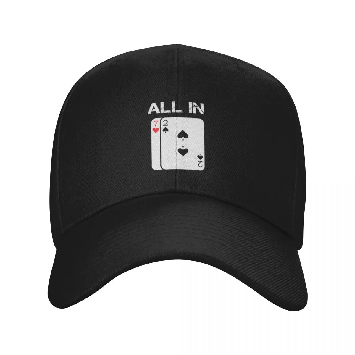 Poker Card Game All In Gift Poker Player 7 2 Baseball Cap sailor cap for men summer hat Golf Cap Unique hats Men Hats Women's