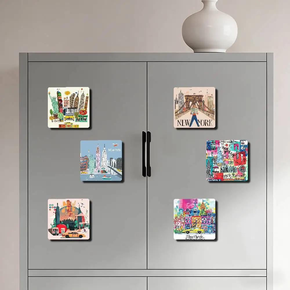 New York City Aesthetic Art Refrigerator Magnets Fridge Magnets Cartoon Animal Magnets For Refrigerator Decor Funny Magnetic