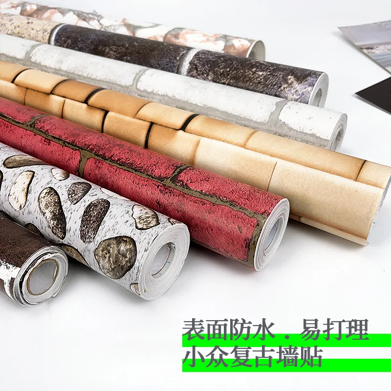 Retro Vintage Self Adhesive Wallpaper for Dorm Room Waterproof Desk Gray Sticker Industrial Style Wallpaper