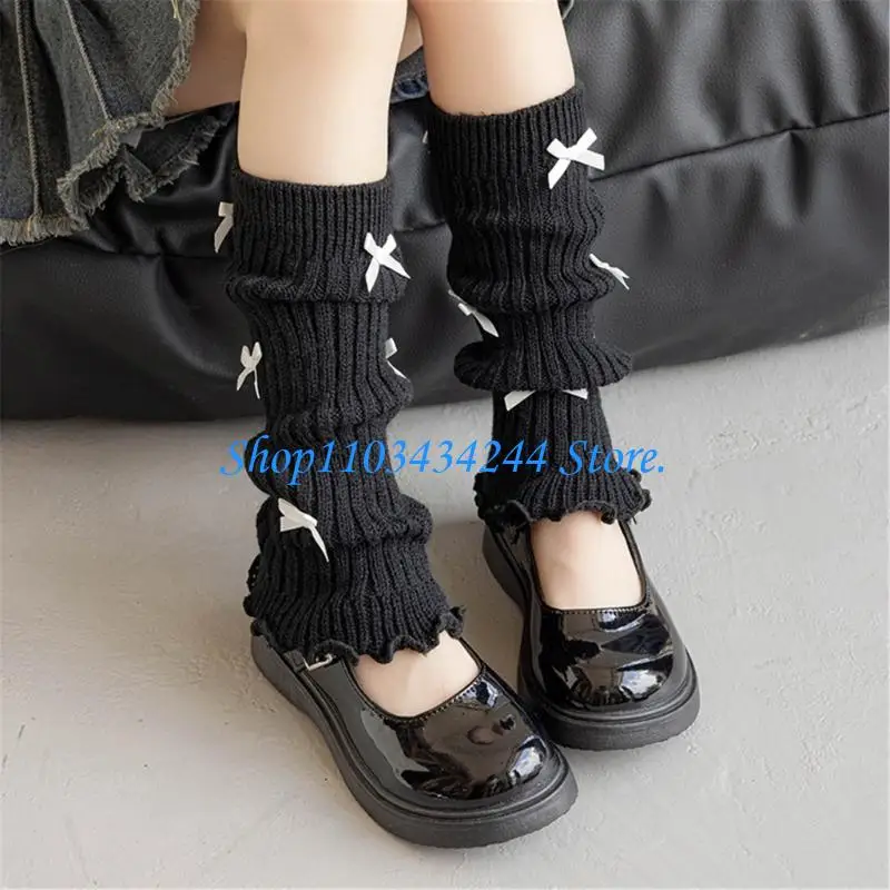 

G2TC Kids Long Tube Socks with Bowknot Fashionable Leg Warmers for Girls 3-8 Years