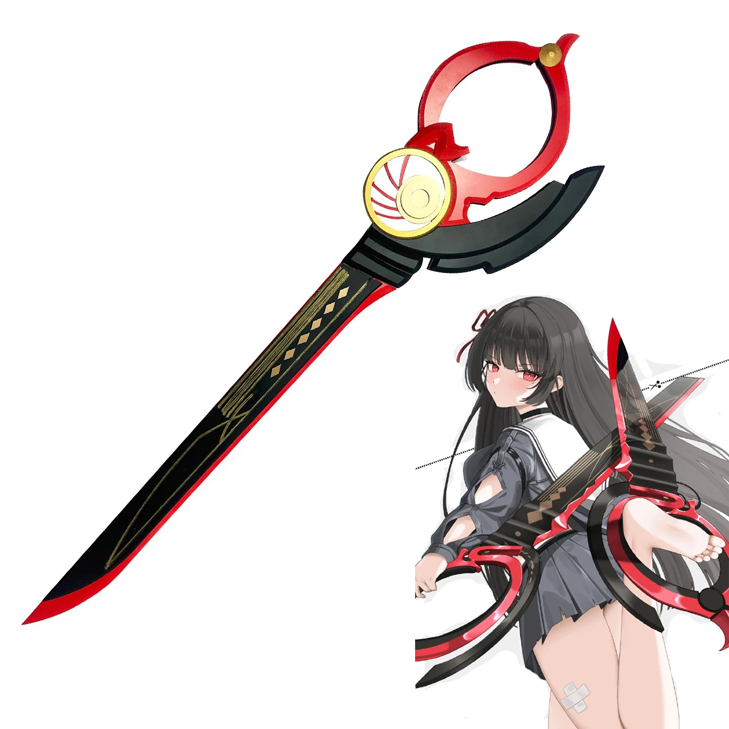 

Game Wuthering Waves CHISA Cosplay Katana Prop Cartoon Long Blades Armweapons Weaponry Props Equipment Xmas Hallowmas Gift