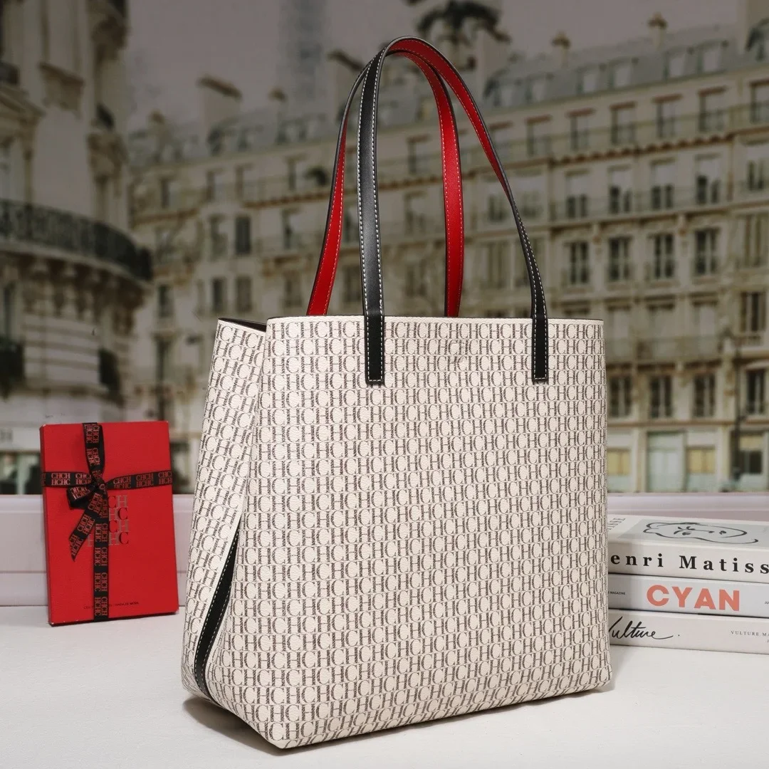 

Women's Versatile Tote Bags With Leather Trim: Luxury Brand Inspired Shoulder Bag Featuring Crossbody-Bag Function For Ladies