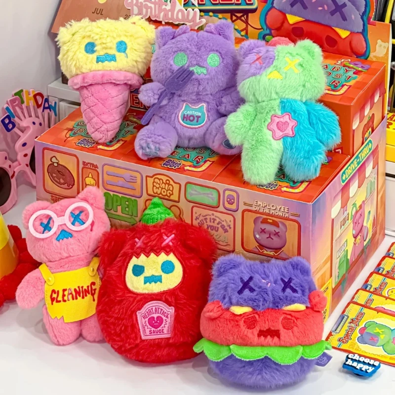 

ShinWoo Ghost Diner Series Blind Box Toys Surprise Mystery Box Kawaii Anime Figure Bag Plush Keychain Pendant Decor Doll Gifts