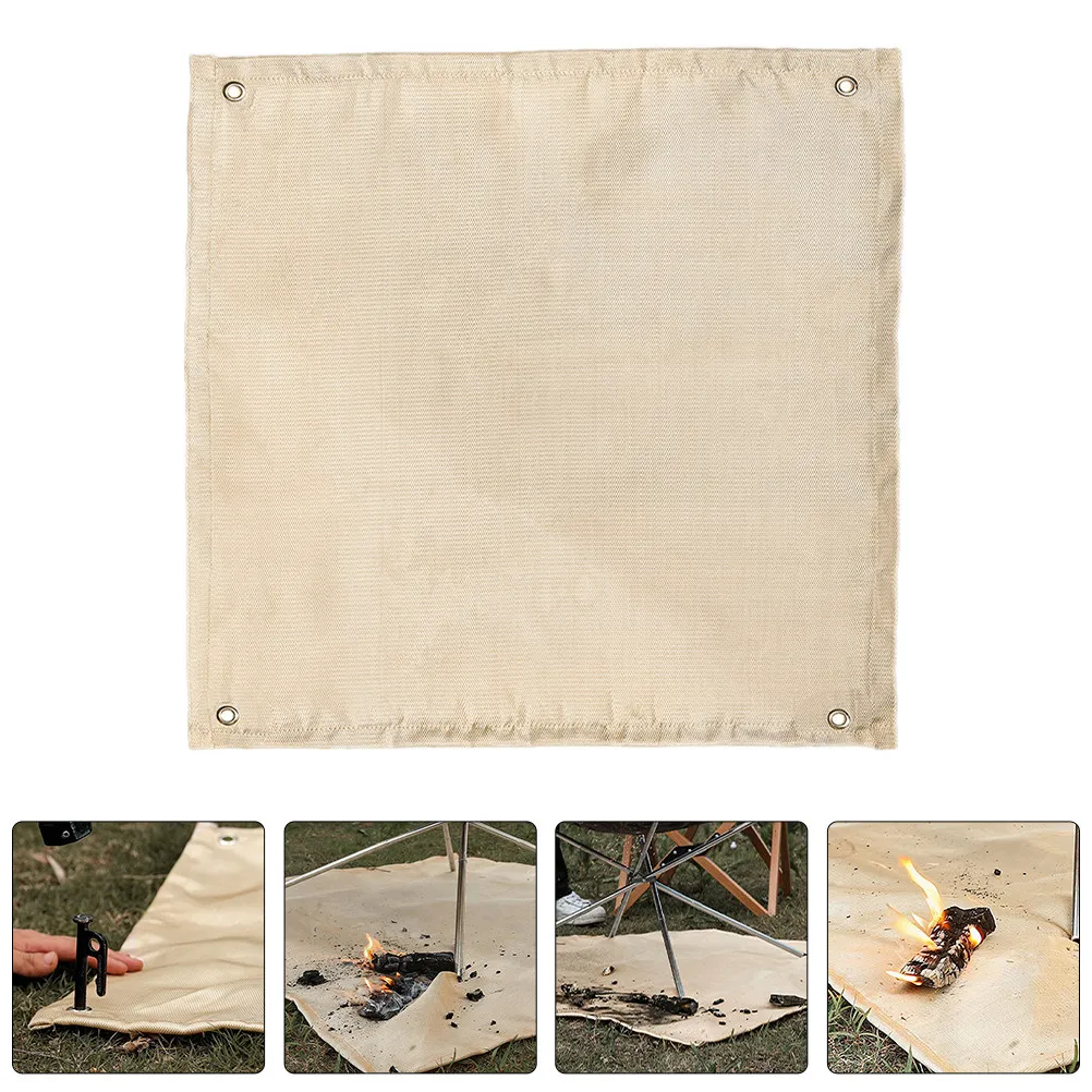 

Fire Proof Blanket Fiberglass Fire Resistant Mat Heat Proof for Outdoor Camping Kitchen Fireplace Car Emergency Survival