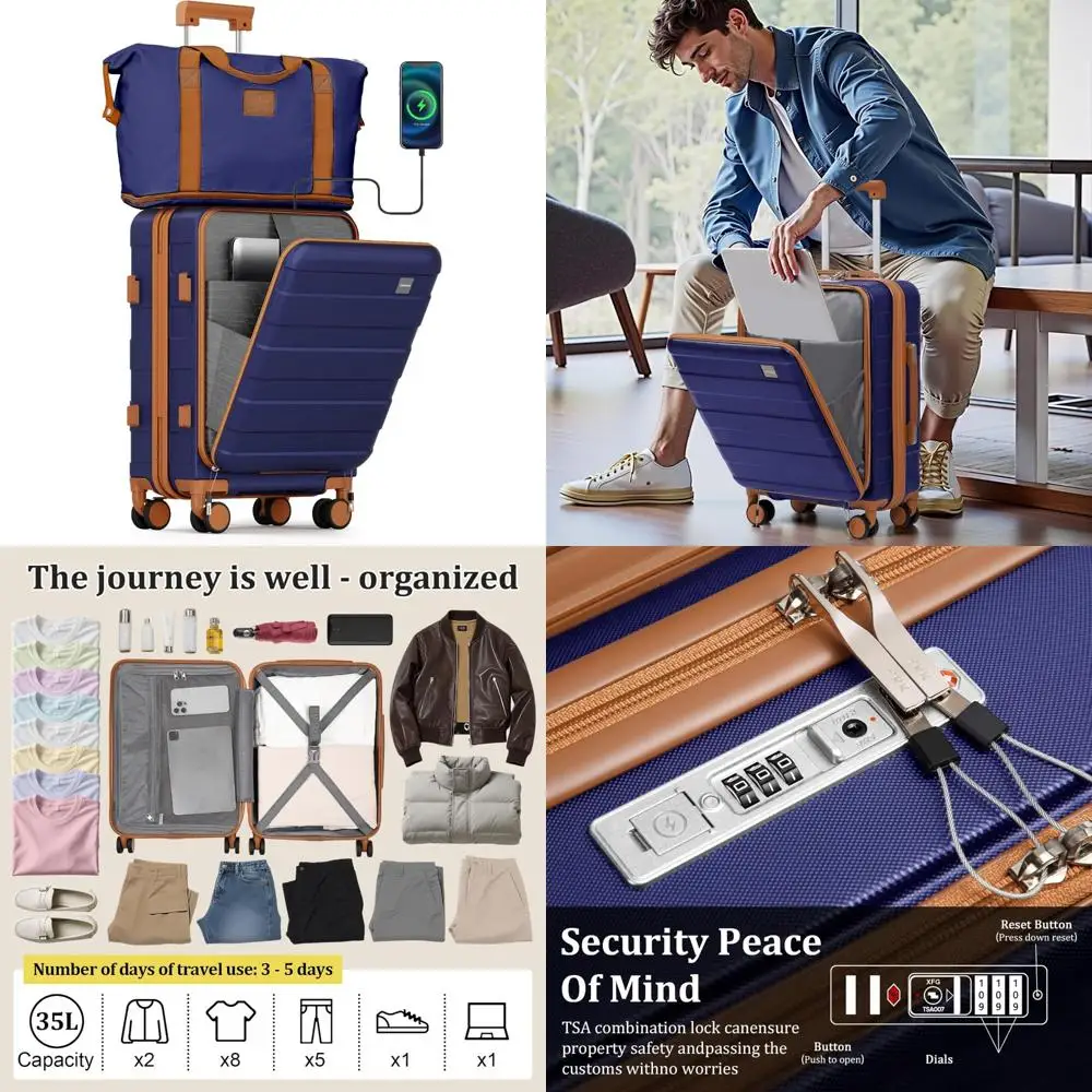 

Схваленый в авиакомпании 20-дюймовый жесткий чемодан для ручной клади с замком TSA, вращающимися колесами и угольным дизайном для путешествий