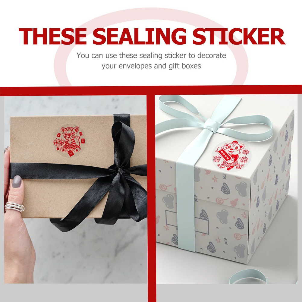 Rouleau d'autocollants pour sac cadeau du nouvel an, étiquette autocollante pour enveloppes, boîtes à bonbons, emballage, DIY bricolage, 1 rouleau