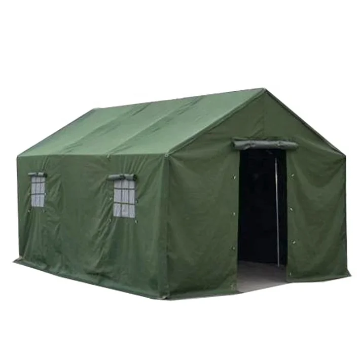 

Wholesale Steel Frame Outdoor Winter Green Canvas Camping Ten