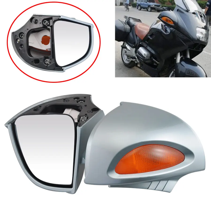 Motorcycle Part Amber Turn Signal Light Rear View Side Mirrors Fit For BMW R1100RT R1150RT RT1150 R850RT R 1150RT Moto Rearviews