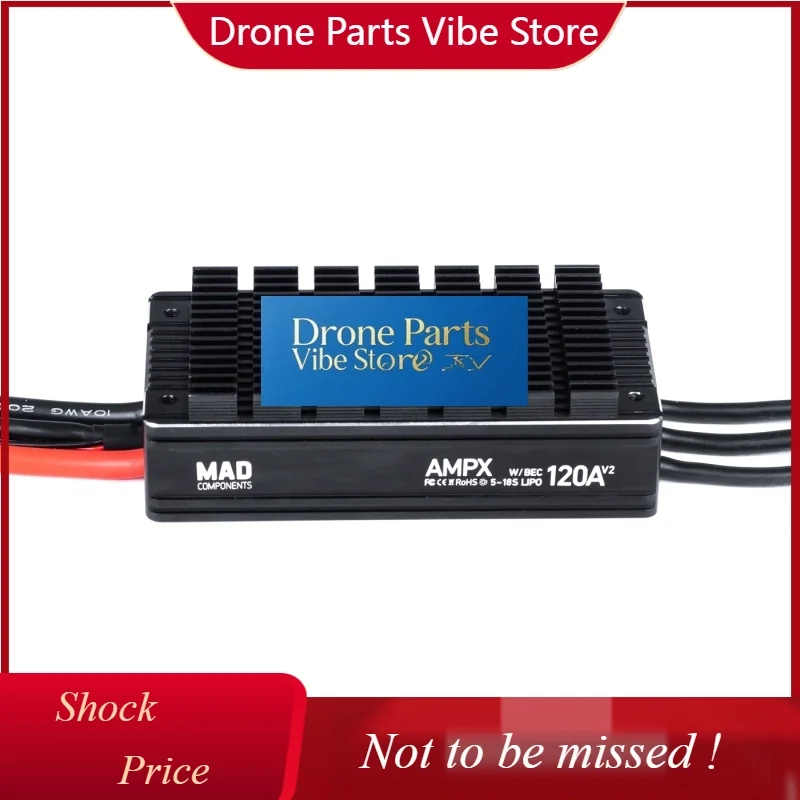 DParts12026 New MAD AMPX 120A 5~18S ESC Regulator Quick Response Motor Electric Speed Controller For Dr-one U-AV Air-craft Param