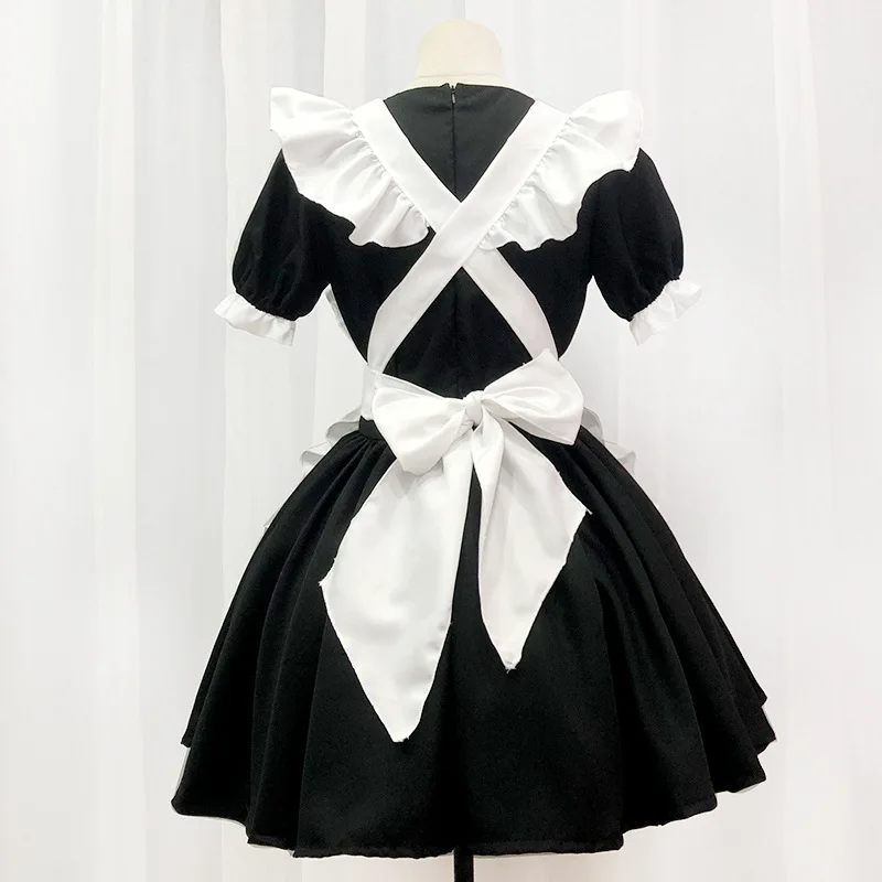 Japanse Black Classic Meid Outfit Anime Game Cosplay Alice Soft Girl Lolita Meid Rok Cafe Fris En Sweet Style Jurk