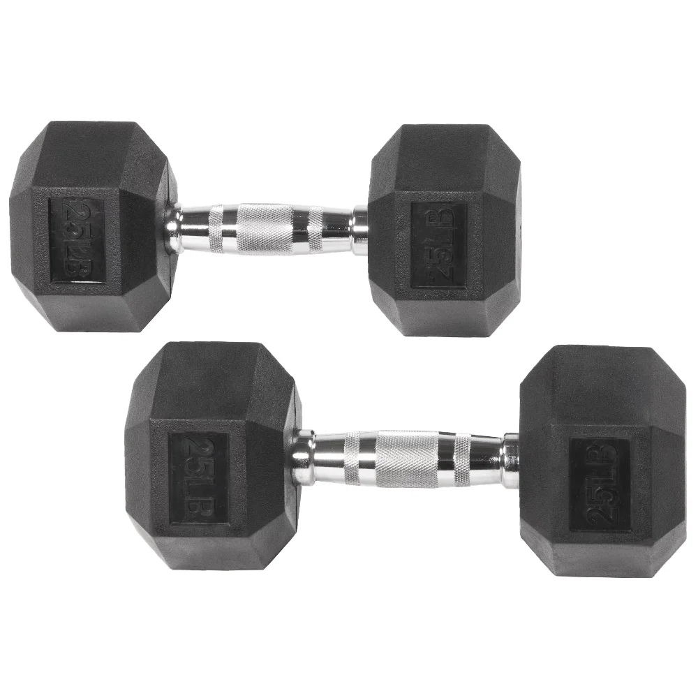 Muscle building Gym equipment Fitness Bodybuilding Strength Training Equipment Free Weightlifting Rubber Hexagonal dumbbell set