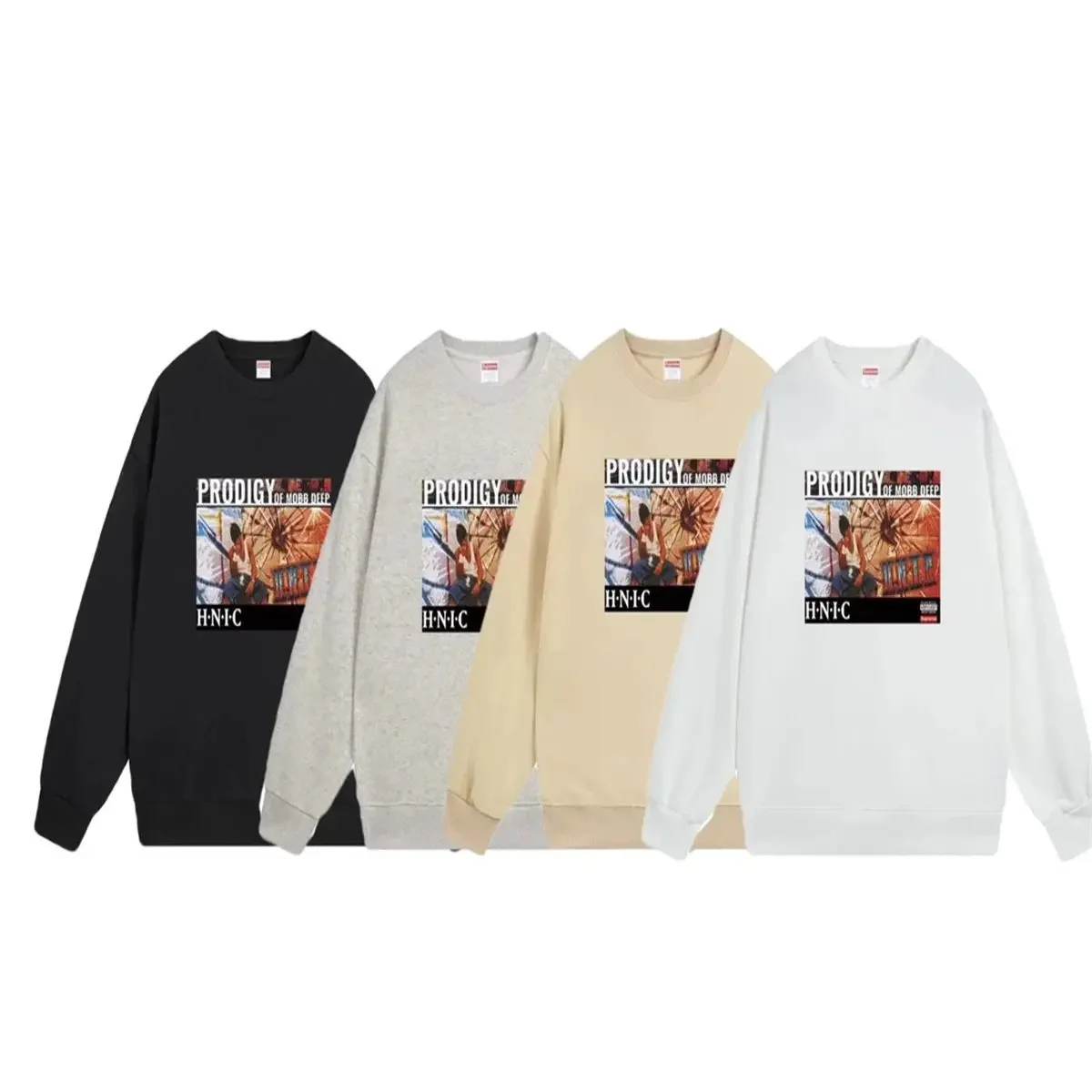 Supreme Week 1 HNIC Tee Rapper Print Picture Pattern Crewneck Hoodie Base Men's and Women's Street Trend