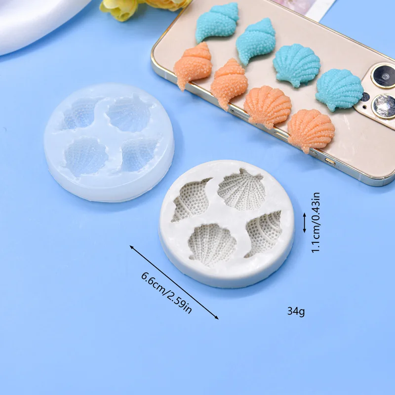 1PC Ocean Series Shell Conch Silicone Mold Baking DIY Silicone Mold
