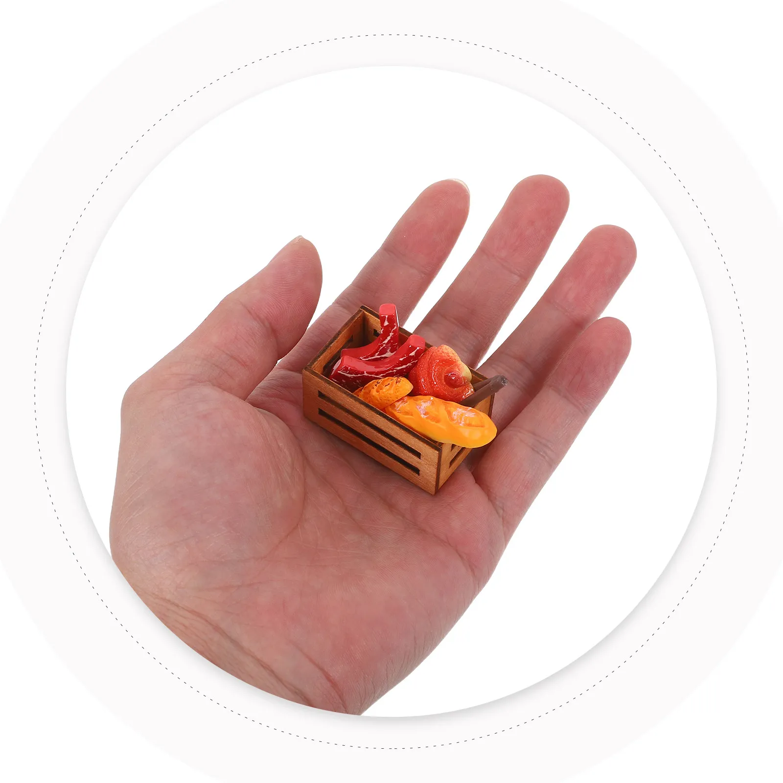 

1Set Mini Resin Campfire Set Miniature Fireplace Bonfire Ornament Fake Steak Food Mini Wood Stove for Dollhouse Miniature Scene