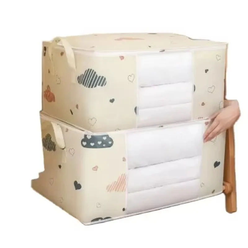 

Сумка для хранения одеял и одежды, большая вместимость, пылезащитная, для шкафа и под кровать, влагостойкий органайзер