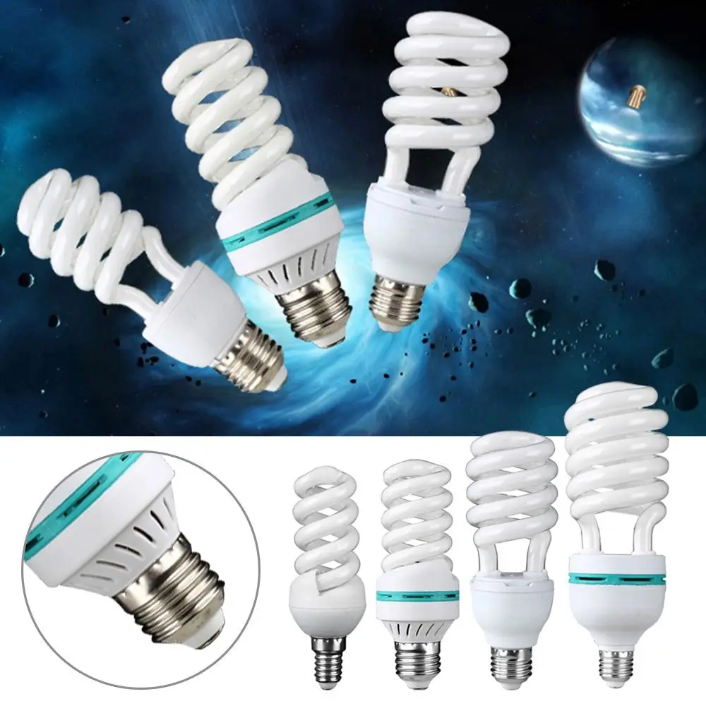 

No Flicker Spiral Light Bulb New White light AC220V Energy-saving Lamps Tubes Screw 15-105W Bright Bulbs Better For Reading