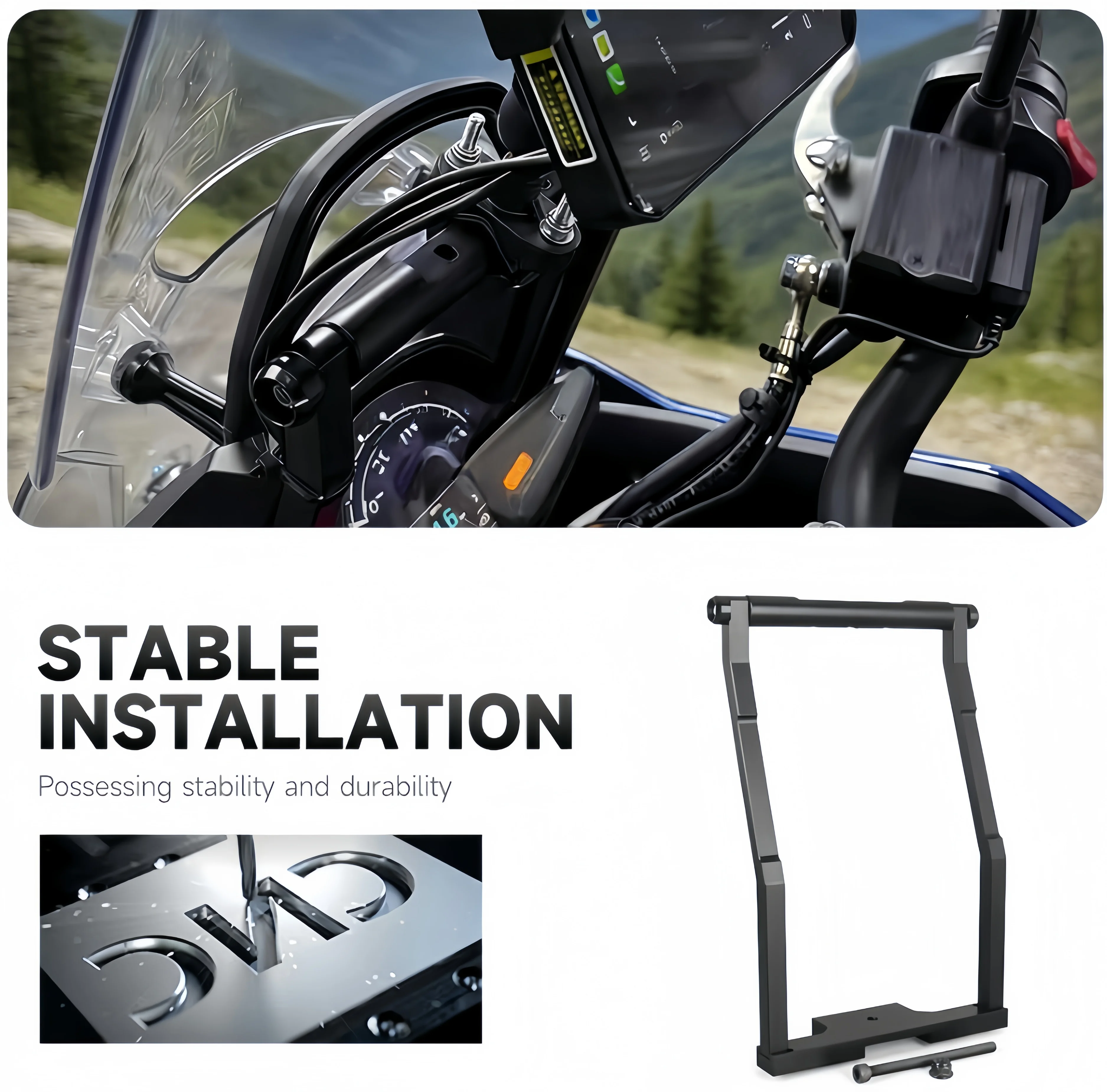 2022 2023 2024 2025 GPS Navigation Phone Holder Tiger Sport660 Cellphone CNC Bracket Extension Holder For Tiger Sport 660
