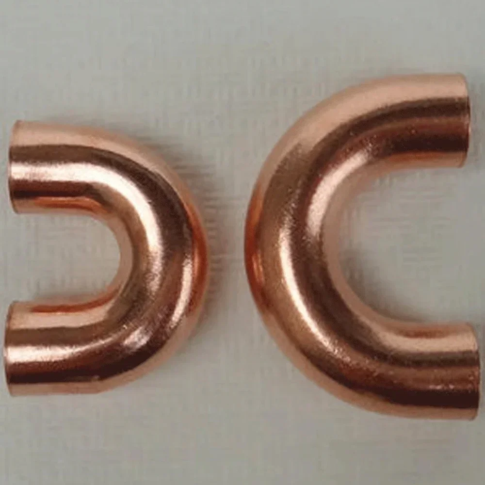 7 7.94  9.52 12.7 15.88  16 19mm 5/16" 3/8" 1/2" 5/8" 3/4" Pipe OD Copper 180 Degree Return Bend Fitting For Air Connditioner