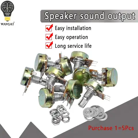 10PCS Linear Potentiometers 15mm Shaft WAVGAT