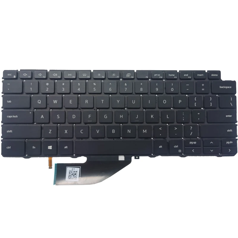 Laptop English Keybpard for Dell XPS 13 7390 2-in-1 US With Backlight 04J7RW NSK-ET0BC PK132C91A00 4J7RW