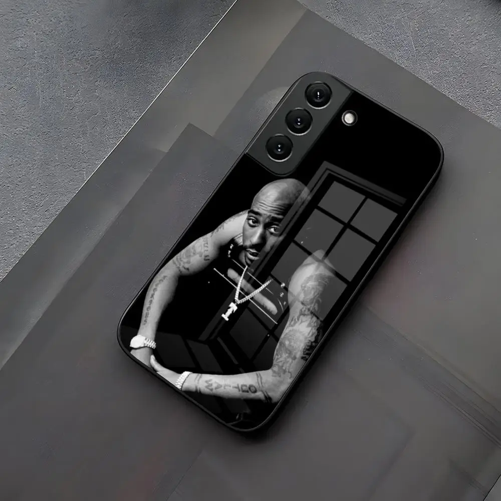 Rapper 2pac Singer Tupac Phone Case Glass For Samsung Galaxy A05 A06 A16 A26 A36 A56 A25 A35 A14 A24 A34 A13 Cover