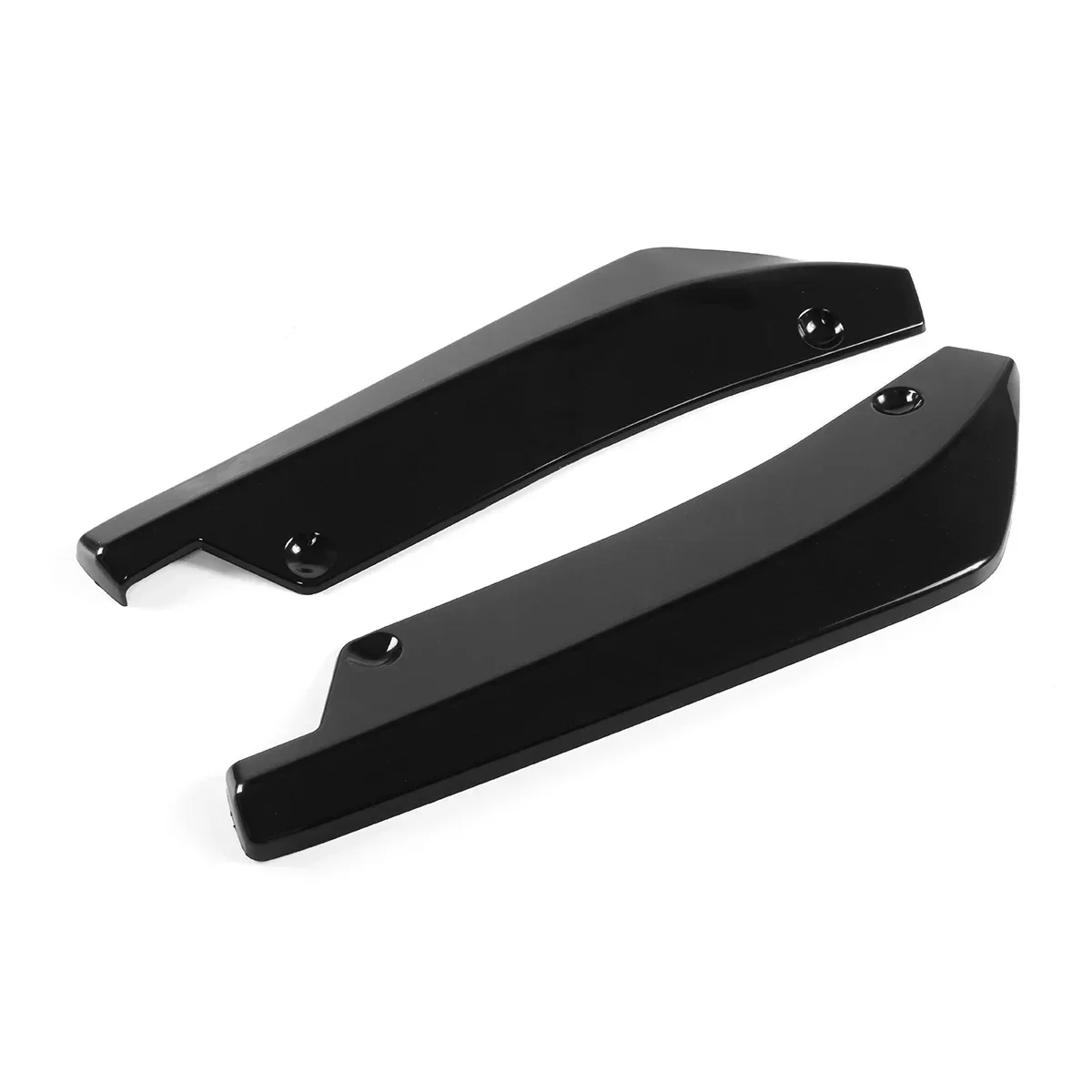 2x Universal Car Rear Bumper Diffuser Protector Lip For BMW E39 E46 E53 E90 E92 E93 E60 E61 X5 E70 X6 E71 Bright Black Body Kit