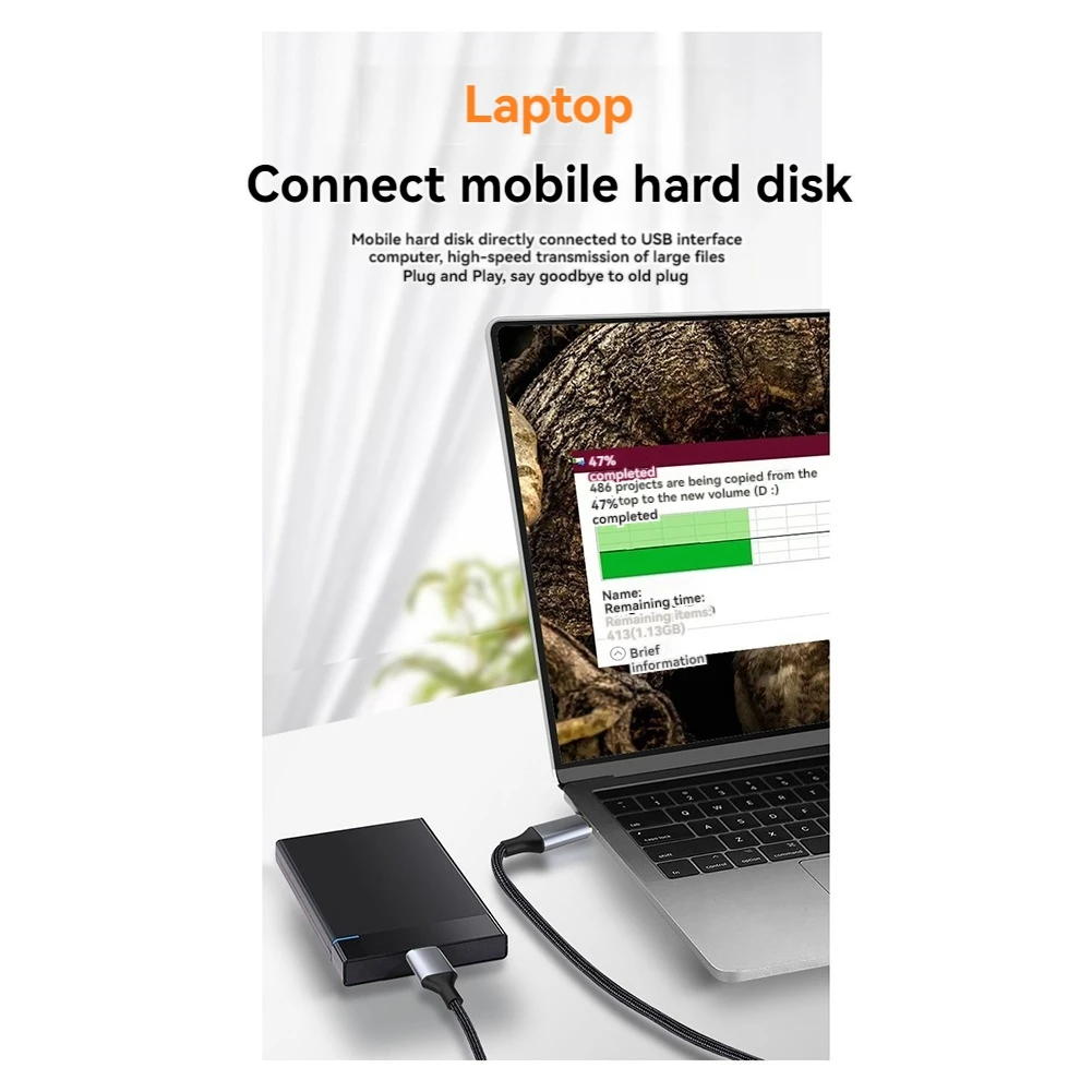 

AA60-Typec To Micro-USB 3.0 Cable 5Gbps 5A Quick Charging Cord For Hard Drive Disk Typec To Micro-B Connector Cable